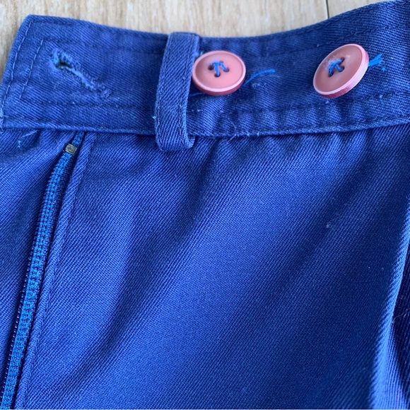 Vintage Skirt navy blue Donnkenny A-line midi skirt Pleating Pockets 30in Waist - Picture 15 of 16